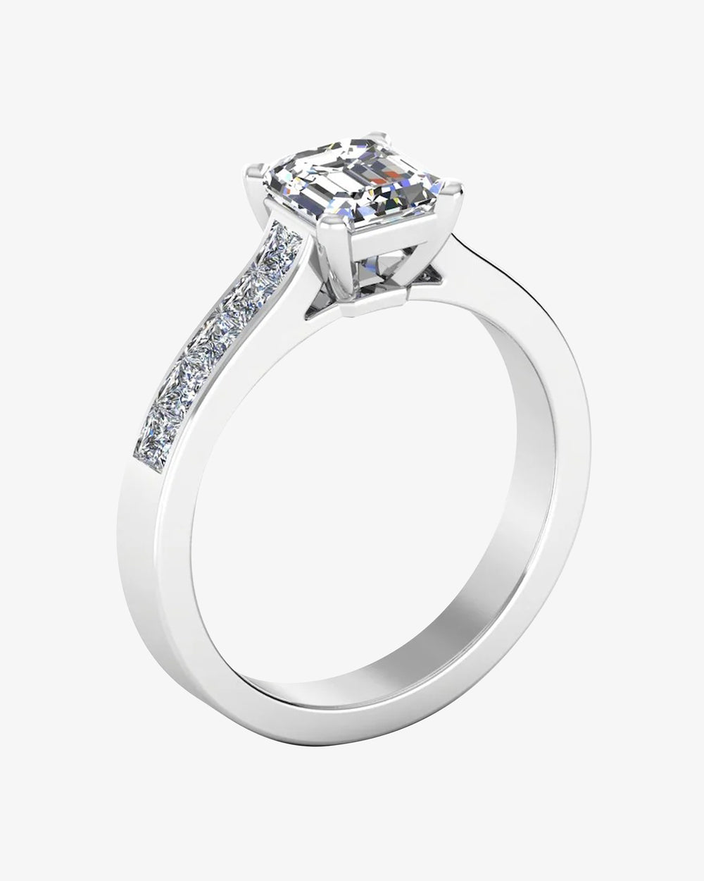 invisible set radiant cut moissanite engagement ring icecartel angle