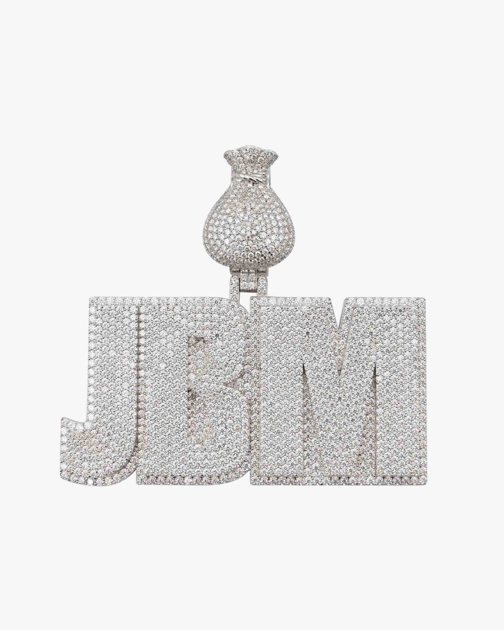 jbm custom name moissanite pendant 14k gold icecartel white