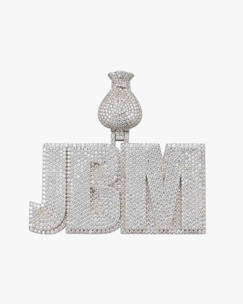 jbm custom name moissanite pendant 14k gold icecartel white