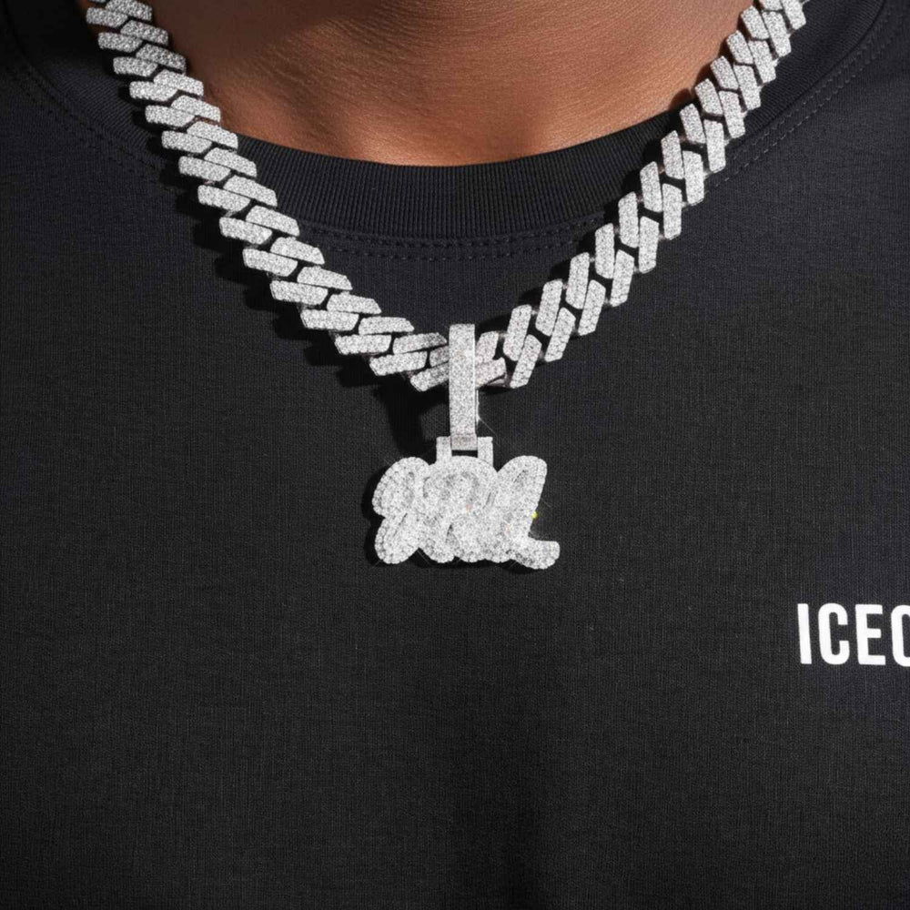 grl custom moissanite name pendant 14k gold icecartel model1