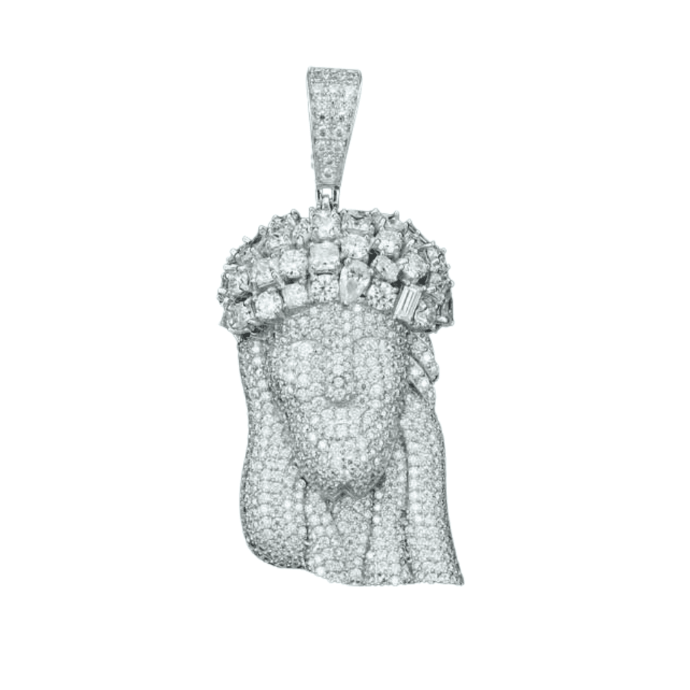 jesus moissanite pendant silver 925 iced out hip hop christ1
