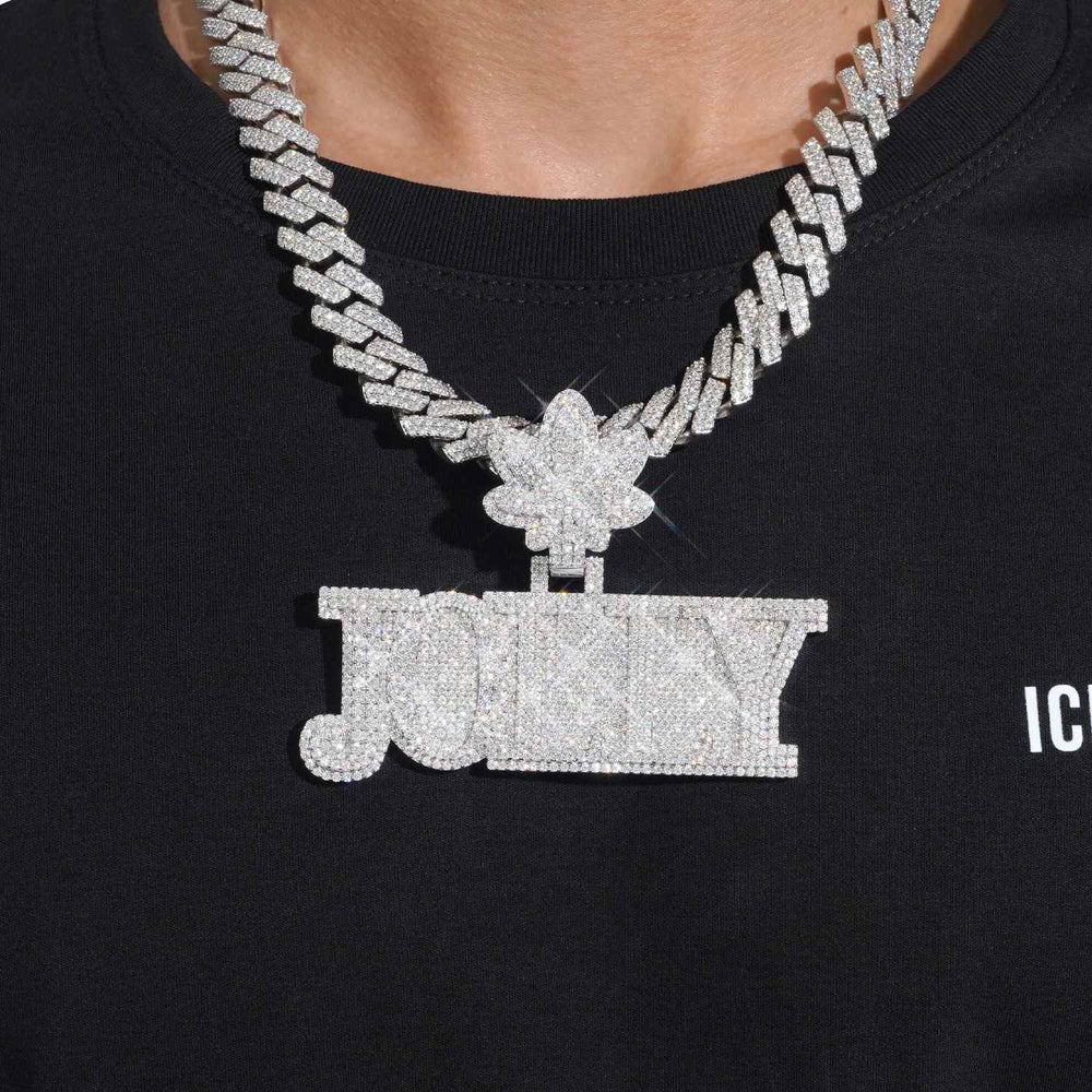 jolly custom name moissanite pendant 14k gold icecartel model