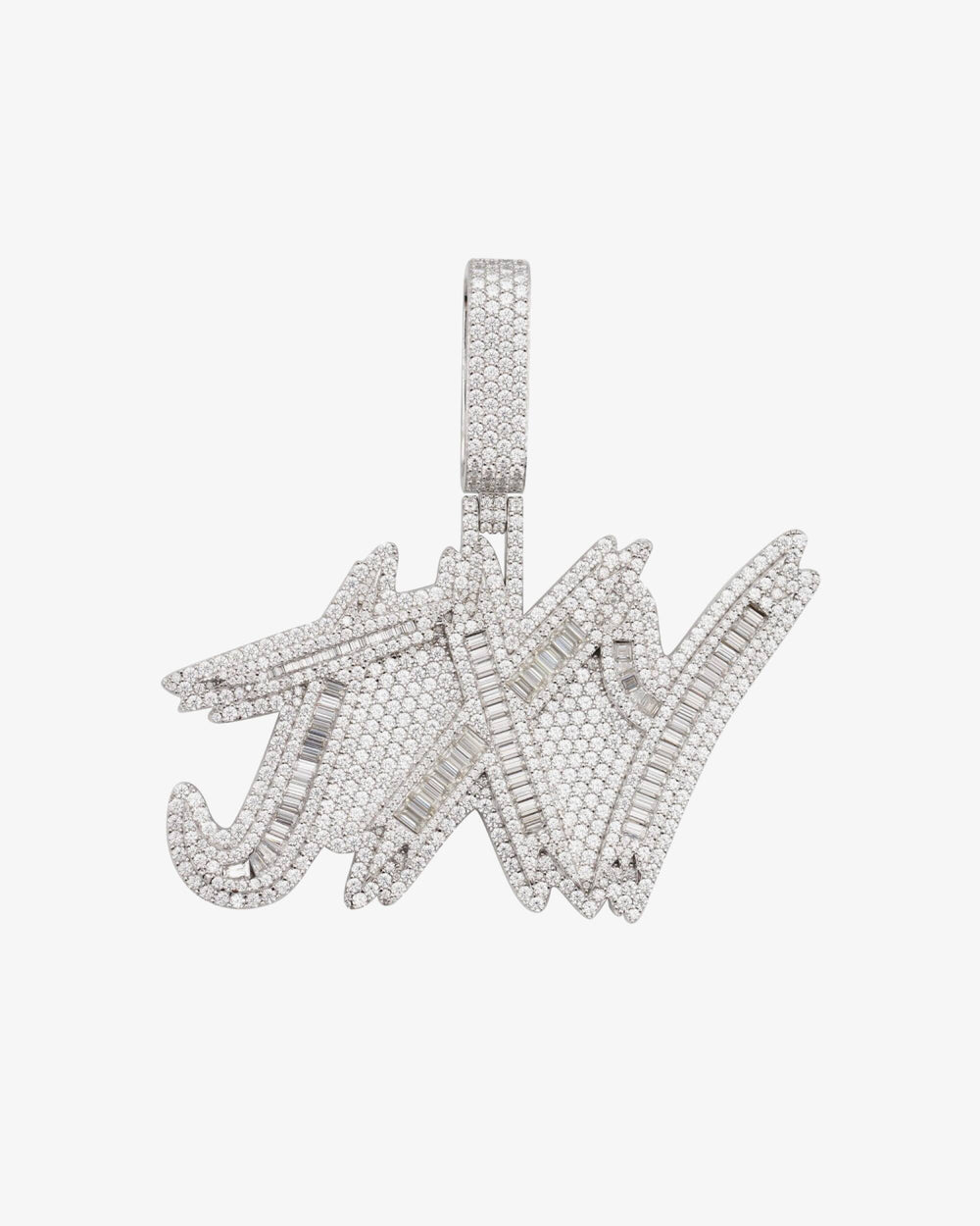 jxy custom moissanite name pendant 14k gold icecartel white