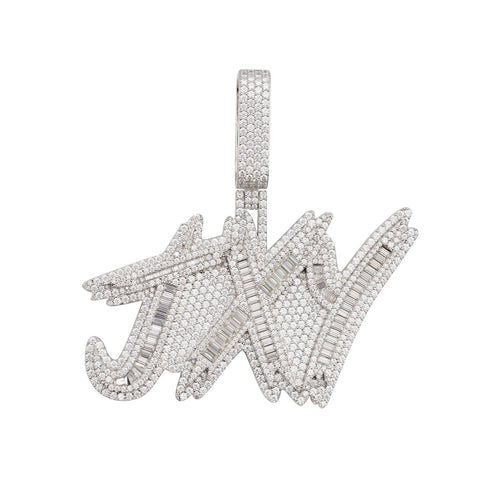 jxy custom moissanite name pendant 14k gold icecartel white