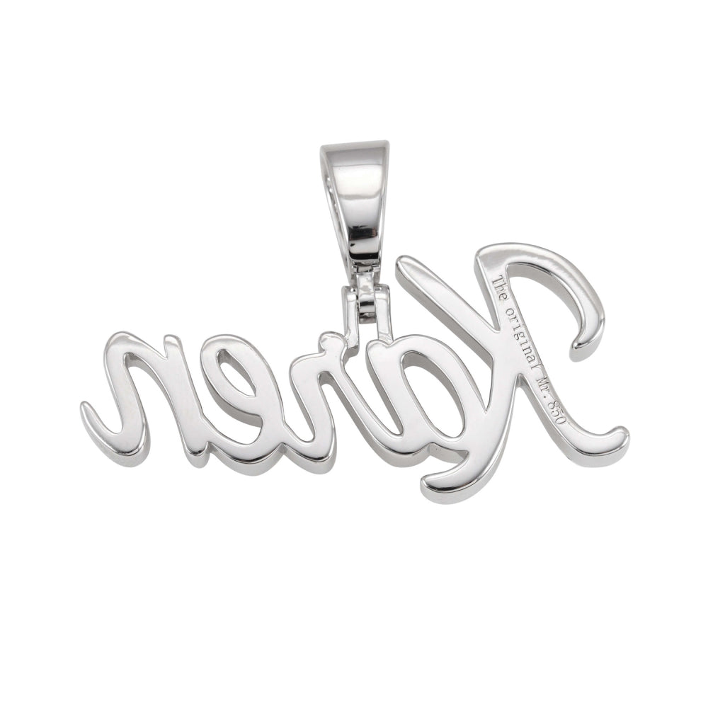 karen moissanite custom name pendant 14k gold ICECARTEL back