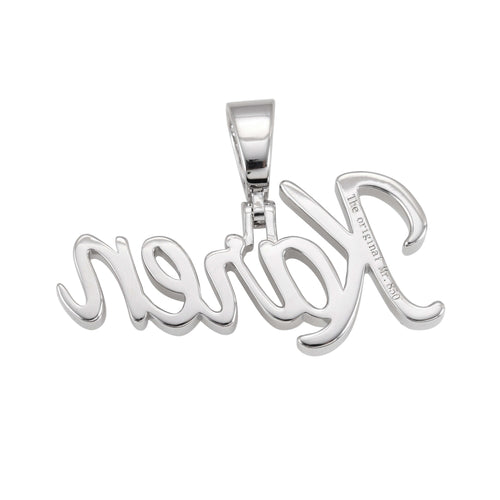 karen moissanite custom name pendant 14k gold ICECARTEL back