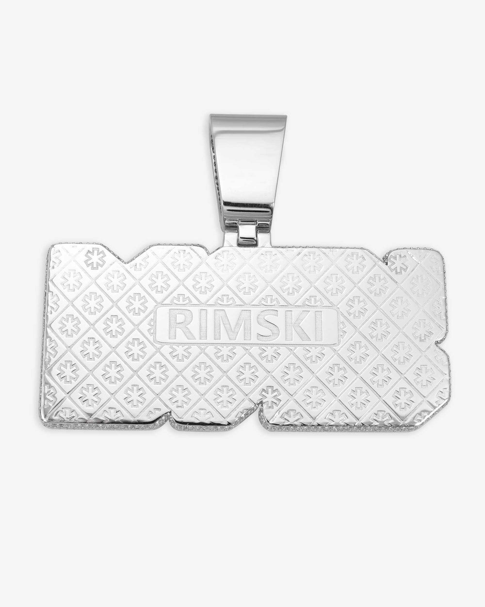 kdm gng custom moissanite name pendant 14k gold icecartel back