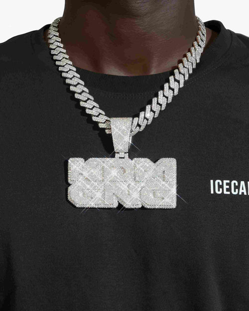 kdm gng custom moissanite name pendant 14k gold icecartel model