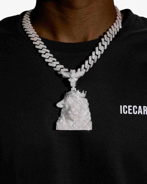 lamb of god custom logo moissanite pendant 14k gold icecartel model