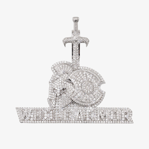 whole armor custom logo moissanite pendant 14k gold ICECARTEL F6