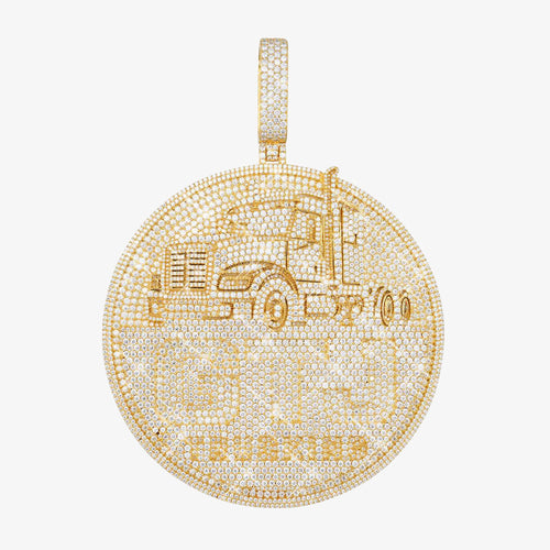 custom trucking moissanite circle pendant 14k gold icecartel main F6