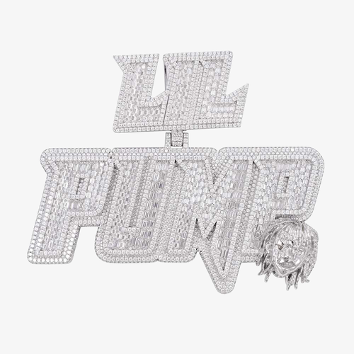 "LIL PUMP" Custom Diamond Pendant 14K Gold