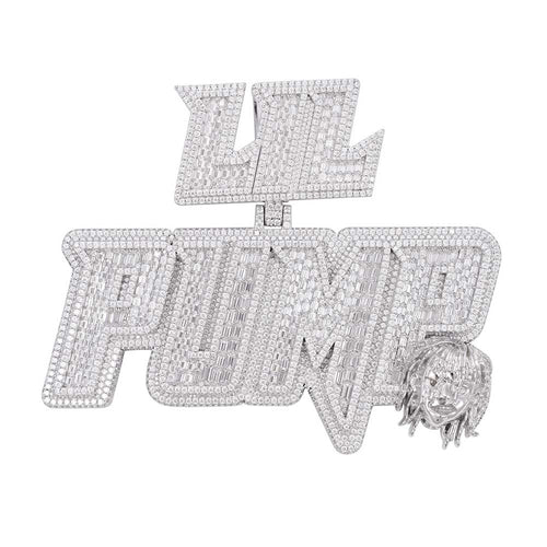 "LIL PUMP" Custom Diamond Pendant 14K Gold