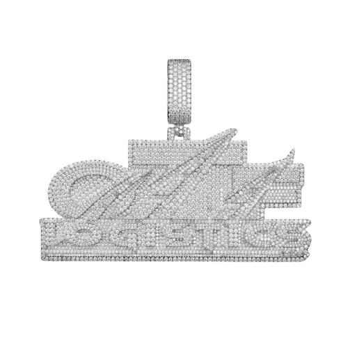"logistics" Custom Moissanite Pendant 14K Gold 1