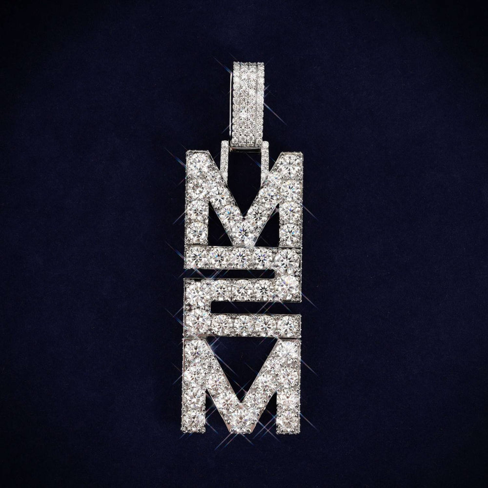 m2m custom moissanite name pendant 14k gold ICECARTEL main