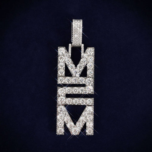 m2m custom moissanite name pendant 14k gold ICECARTEL main