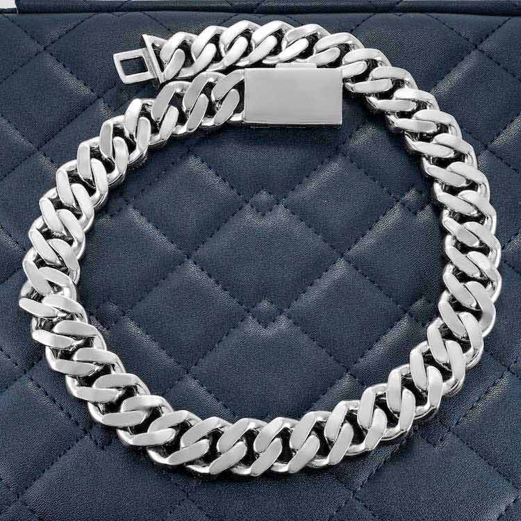 mens 20mm moissanite baguette miami cuban link chain necklace 925 silver white gold icecartel backside