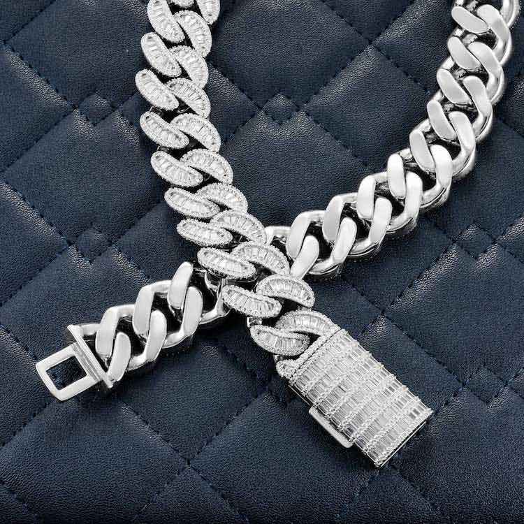 mens 20mm moissanite baguette miami cuban link chain necklace 925 silver white gold icecartel sides