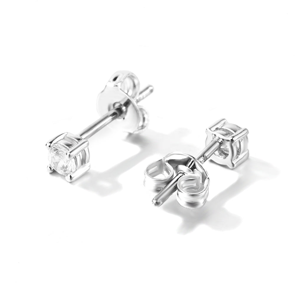 mens 3mm vvs stud earrings