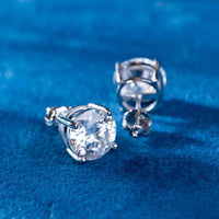 mens 6mm moissanite stud earrings diamond