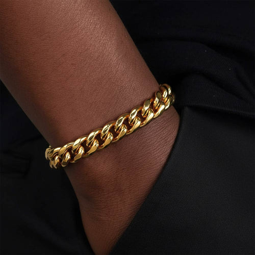 10MM Cuban Link Bracelet 14K Gold