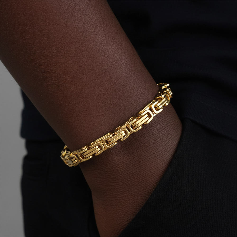 6MM Byzantine Chain and Bracelet Bundle 14K Gold