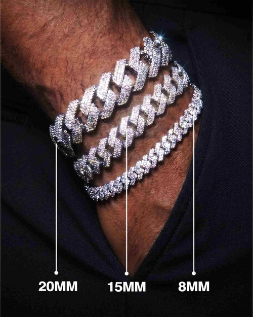mens vvs cuban link bracelet icecartel 8 15 20mm size chart icecartel