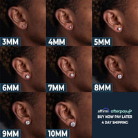 Boucles d'oreilles Moissanite VVS (TOUTES TAILLES)