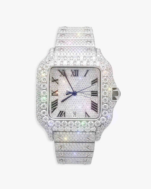 mens vvs moissanite watch 16ct 14k white gold icecartel px new main