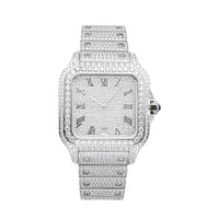 mens vvs moissanite watch 16ct 14k white gold icecartel