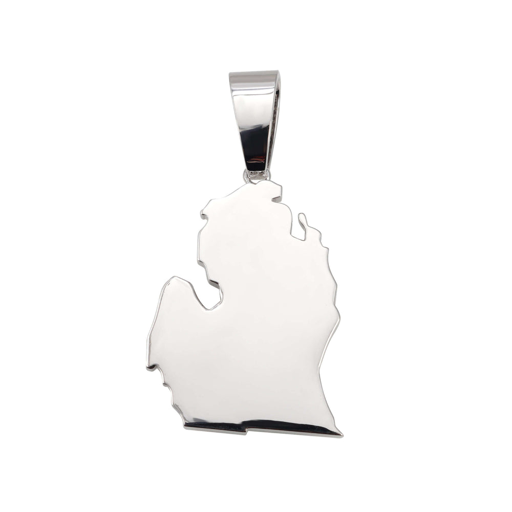 michigan custom logo moissanite pendant 14k gold icecartel back