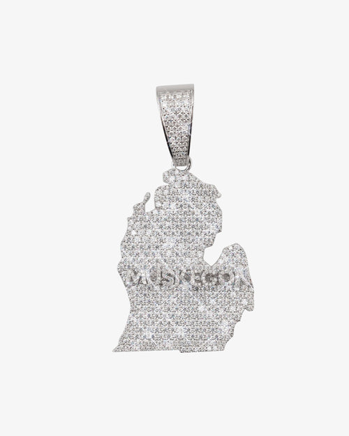 michigan custom logo moissanite pendant 14k gold icecartel