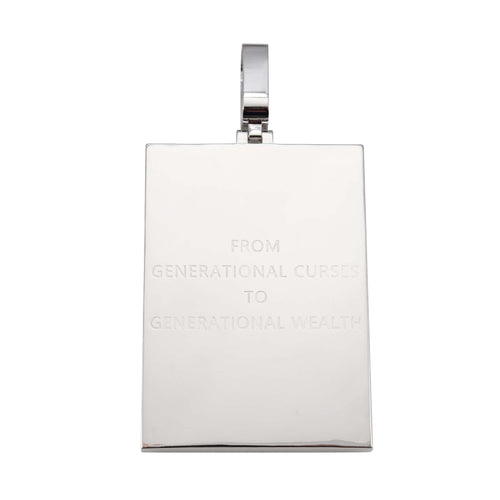 million dollar hustle custom logo moissanite pendant 14k gold icecartel back