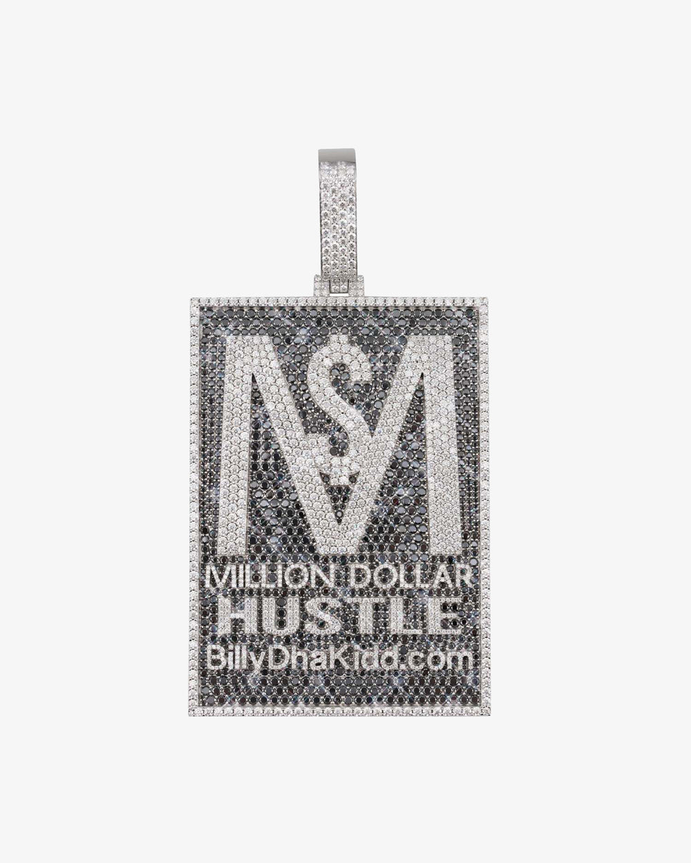 million dollar hustle custom logo moissanite pendant 14k gold icecartel
