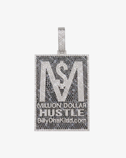 million dollar hustle custom logo moissanite pendant 14k gold icecartel