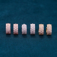 mimi moissanite 3 row earrings all colors