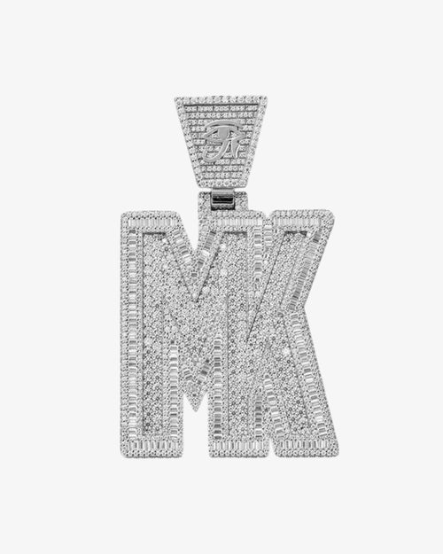 mk custom moissanite pendant 2 letters icecartel close icecartel