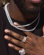 VVS Tennis Chain 14K Gold (ALL SIZES) - White Gold 5MM