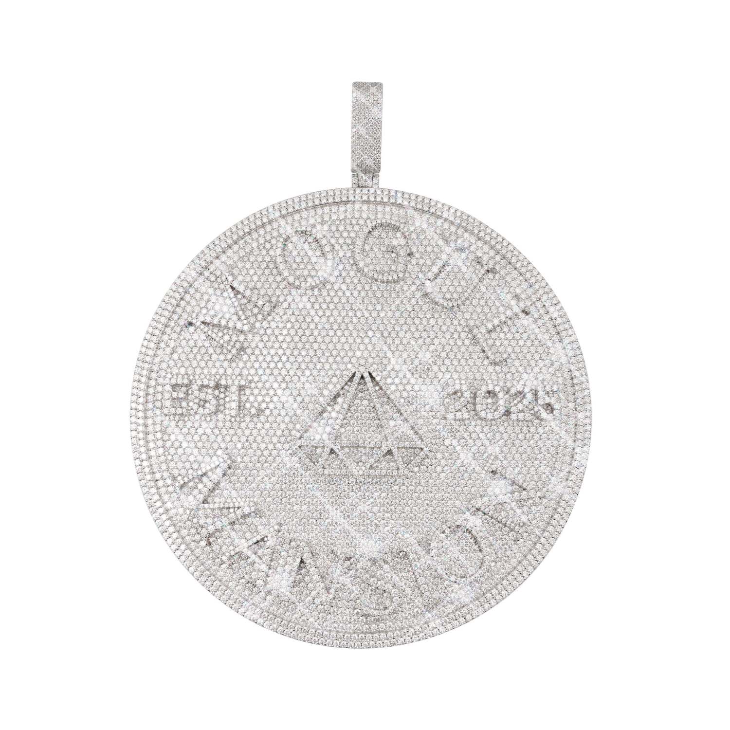 mogul custom moissanite circle pendant 14k gold icecartel main