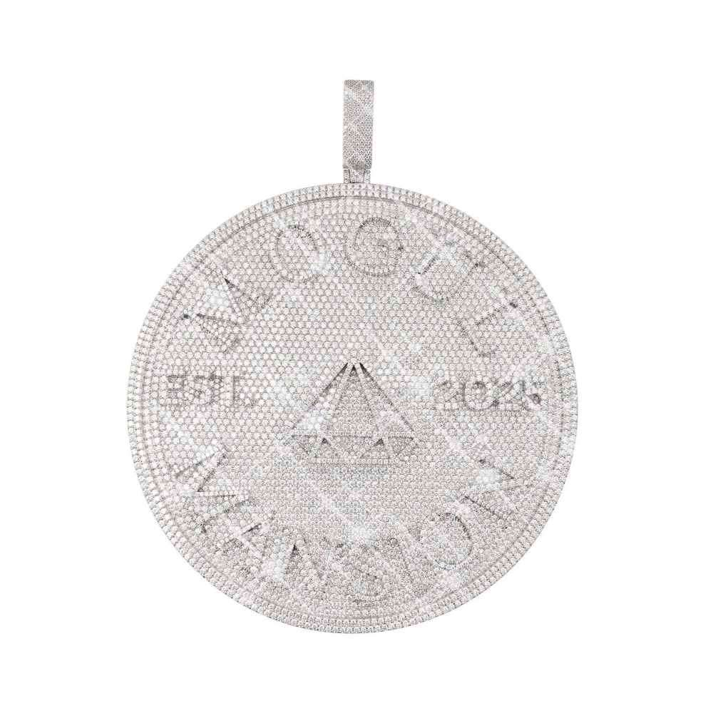mogul custom moissanite circle pendant 14k gold icecartel main