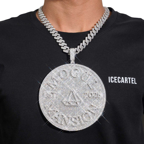 mogul custom moissanite circle pendant 14k gold icecartel model