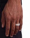 Moissanite 3-Row Baguette Band Ring 14K Gold - Rose Gold