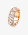 Moissanite 5-Row Band Ring 14K Gold - Rose Gold