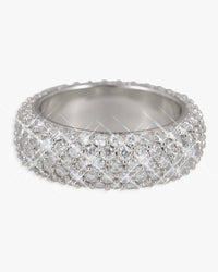 moissanite 5 row band ring 14k icecartel white main