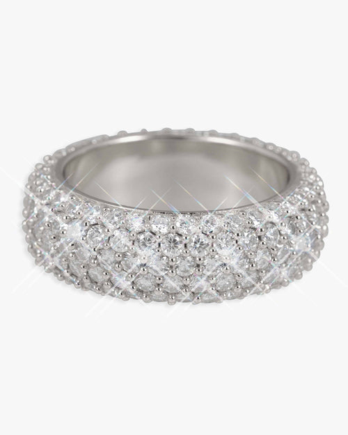 moissanite 5 row band ring 14k icecartel white main