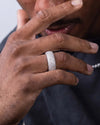 Moissanite 5-Row Band Ring 14K Gold - White Gold