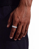 Moissanite 5-Row Band Ring 14K Gold - White Gold