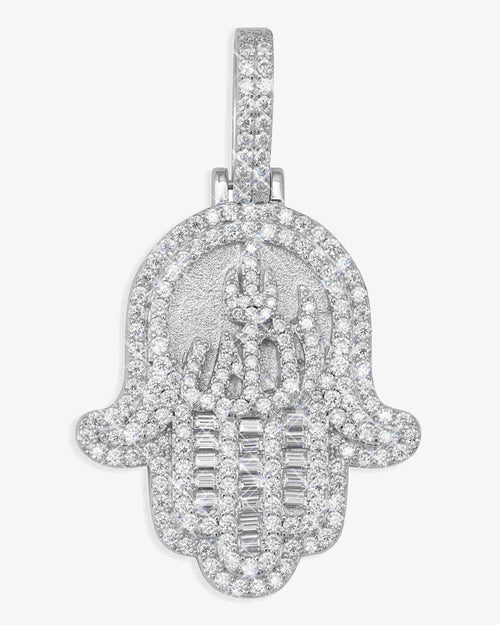 moissanite allah hamsa hand pendant 14k gold icecartel main