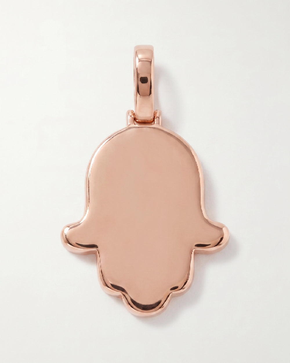 Moissanite Allah Hamsa Hand Pendant 14K Gold - Rose Gold