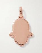 Moissanite Allah Hamsa Hand Pendant 14K Gold - Rose Gold